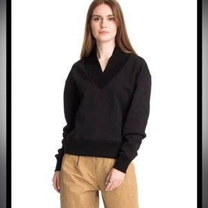 CHRLDR-CLEOPATRA - Ribbed Mock Sweatshirt black size M